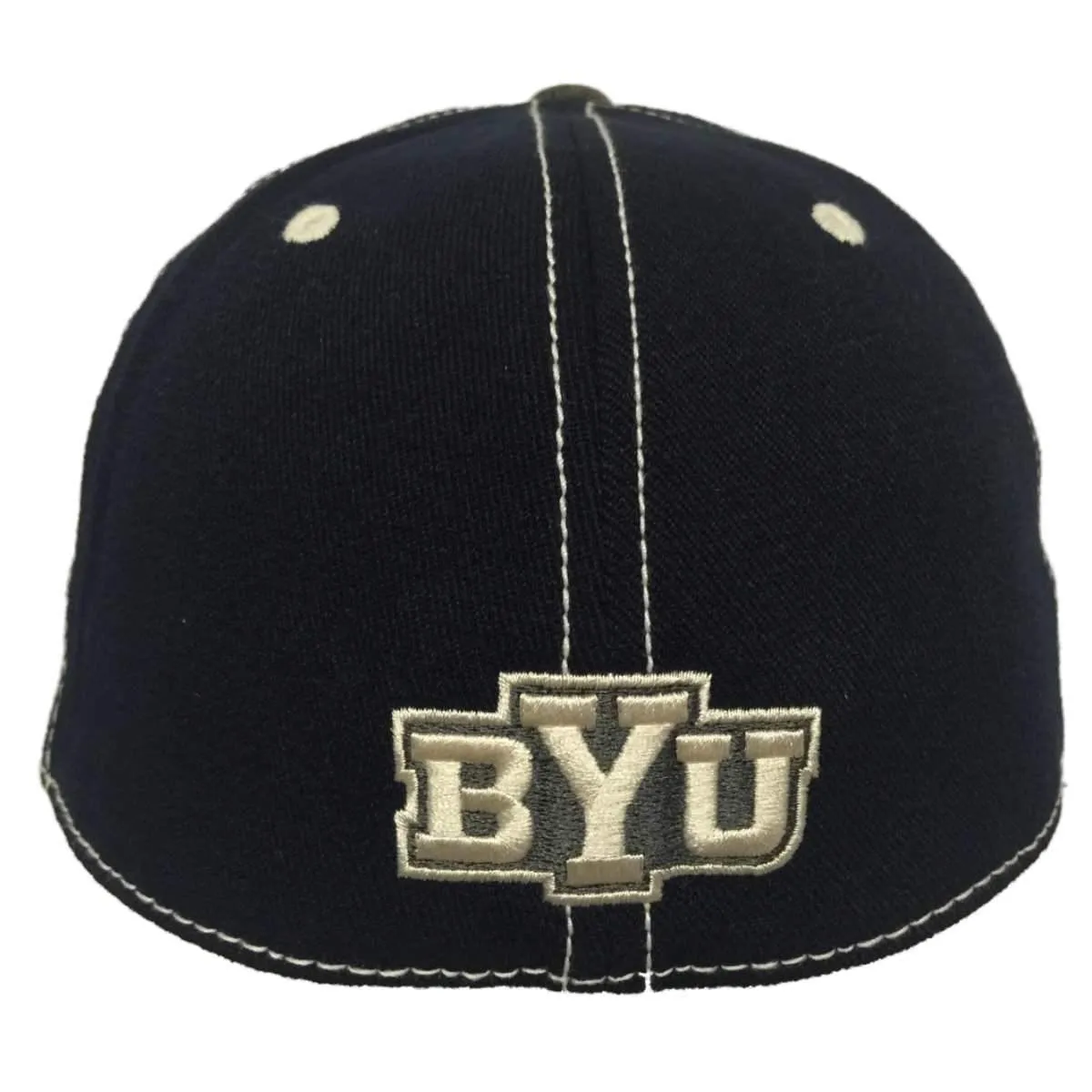 BYU Cougars TOW Navy Gray High Post Memory Flexfit Structured Hat Cap