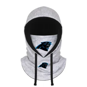 Carolina Panthers NFL Heather Gray Drawstring Hooded Gaiter Scarf