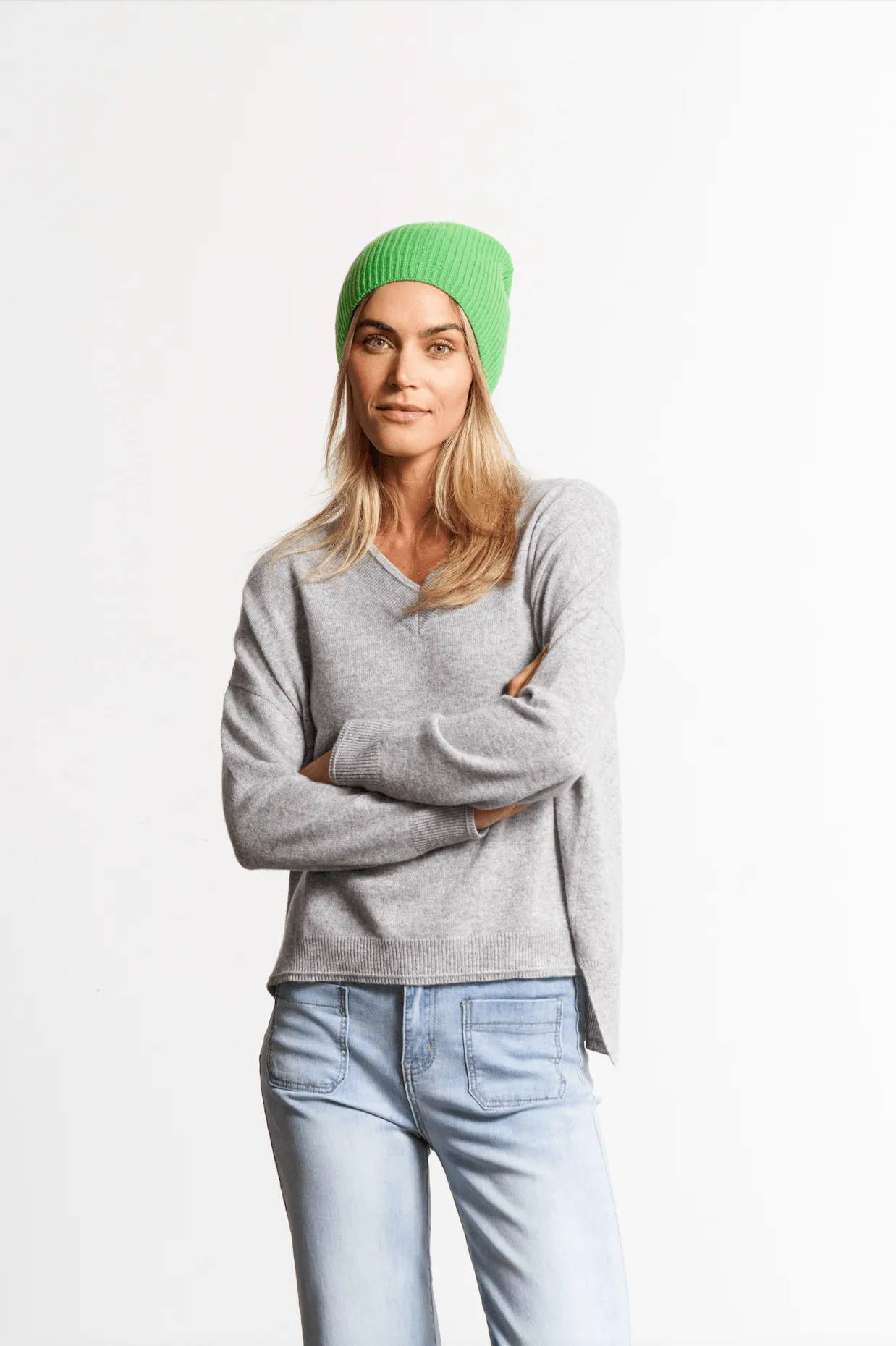 Cashmere Beanie | Leaf Green