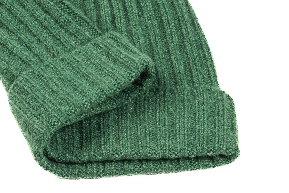 Cashmere Ribbed Beanie Cap