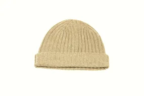 Cashmere Ribbed Beanie Cap