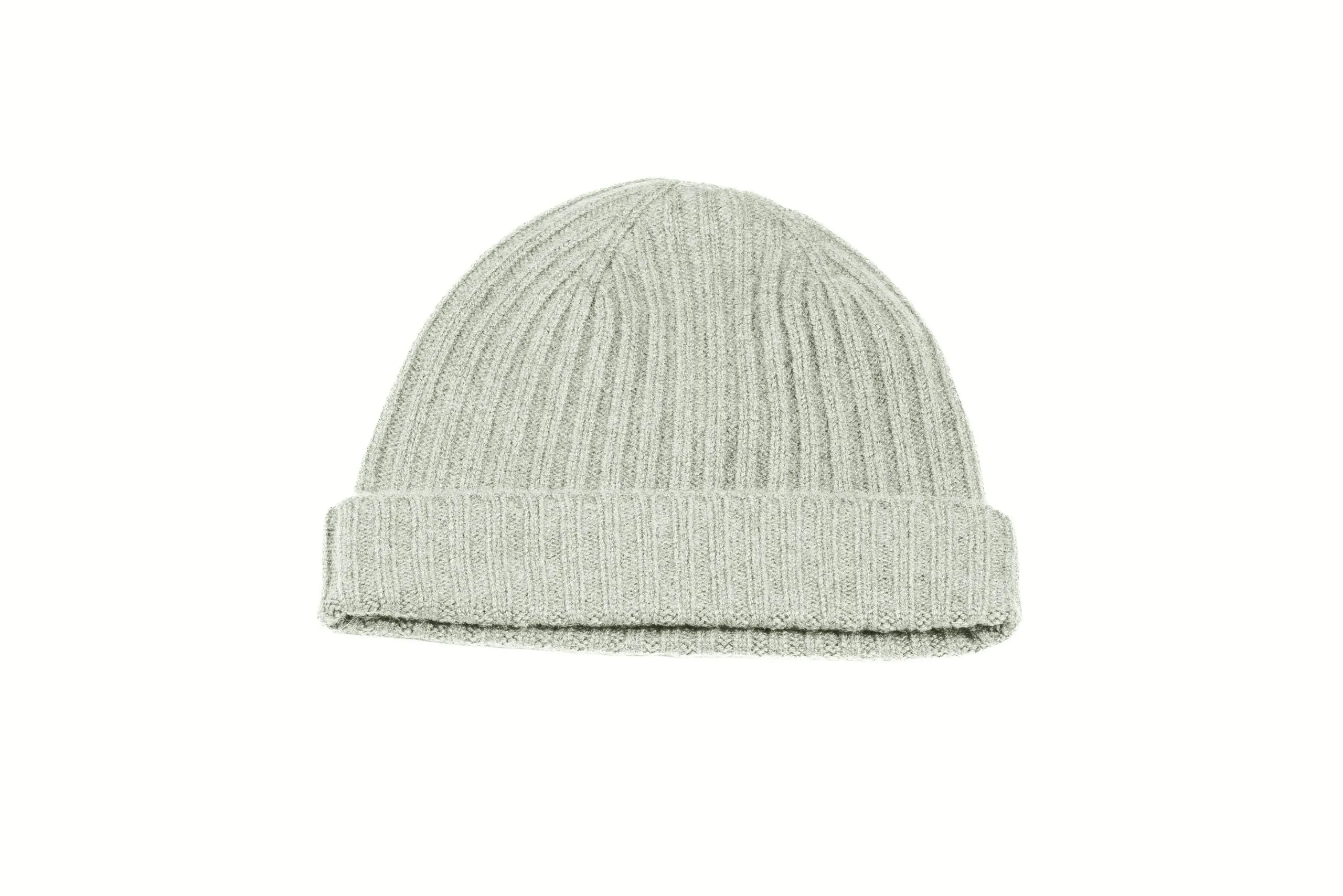 Cashmere Ribbed Beanie Cap