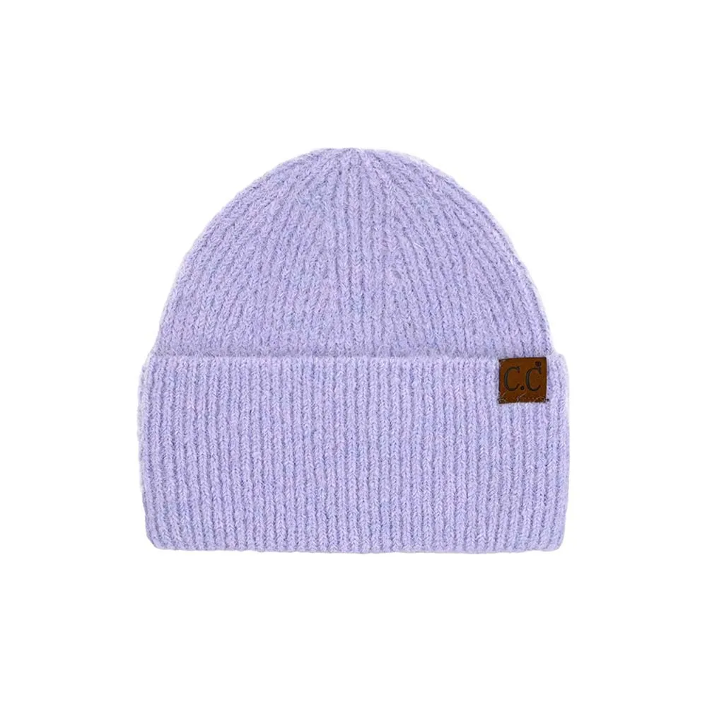 C.C Mohair Feel Wide Cuff Beanie