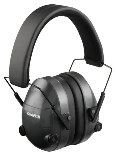 Champion Targets 40974 Electronic Muffs  25 dB Over the Head Black