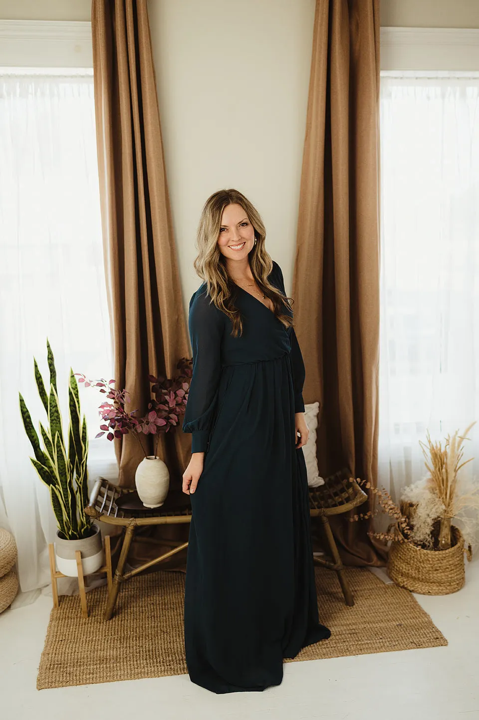 Chiffon Surplice Maxi