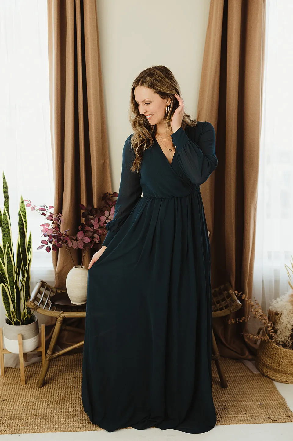 Chiffon Surplice Maxi