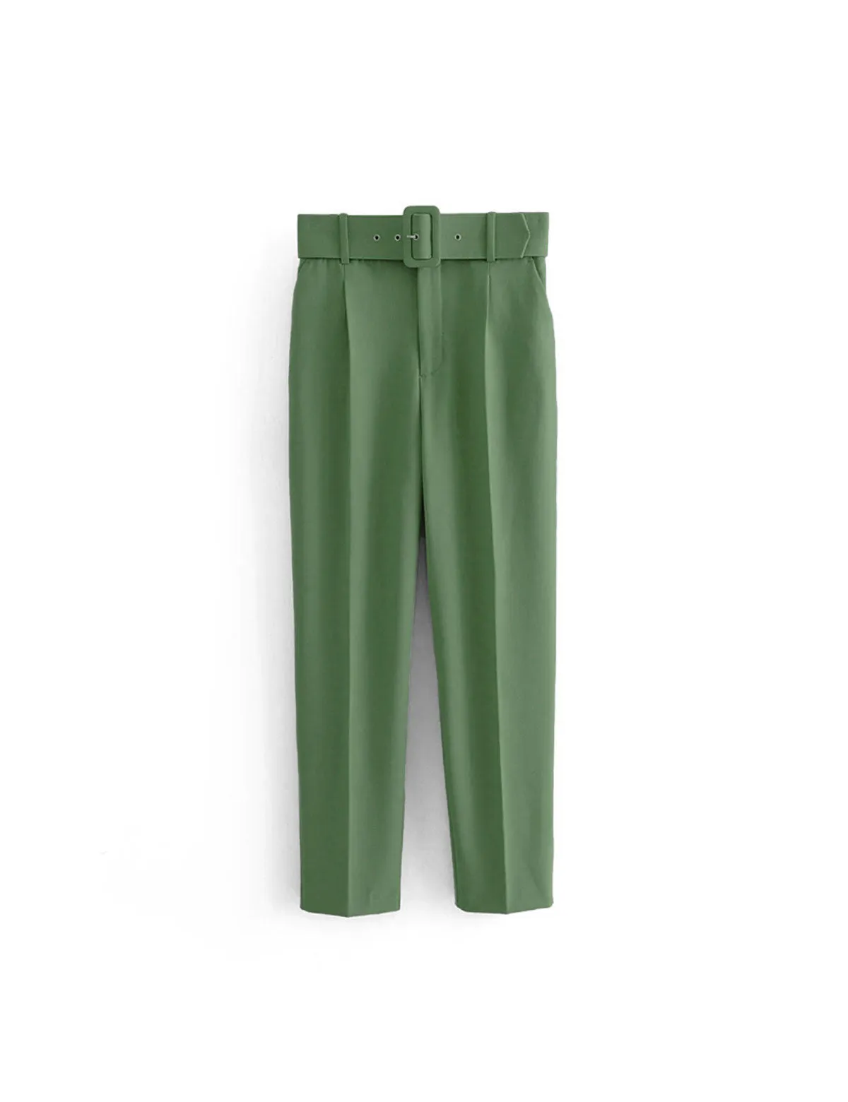 Classic Straight Pants - Olive Green