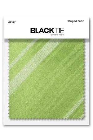 Clover Striped Satin Fabric Swatch