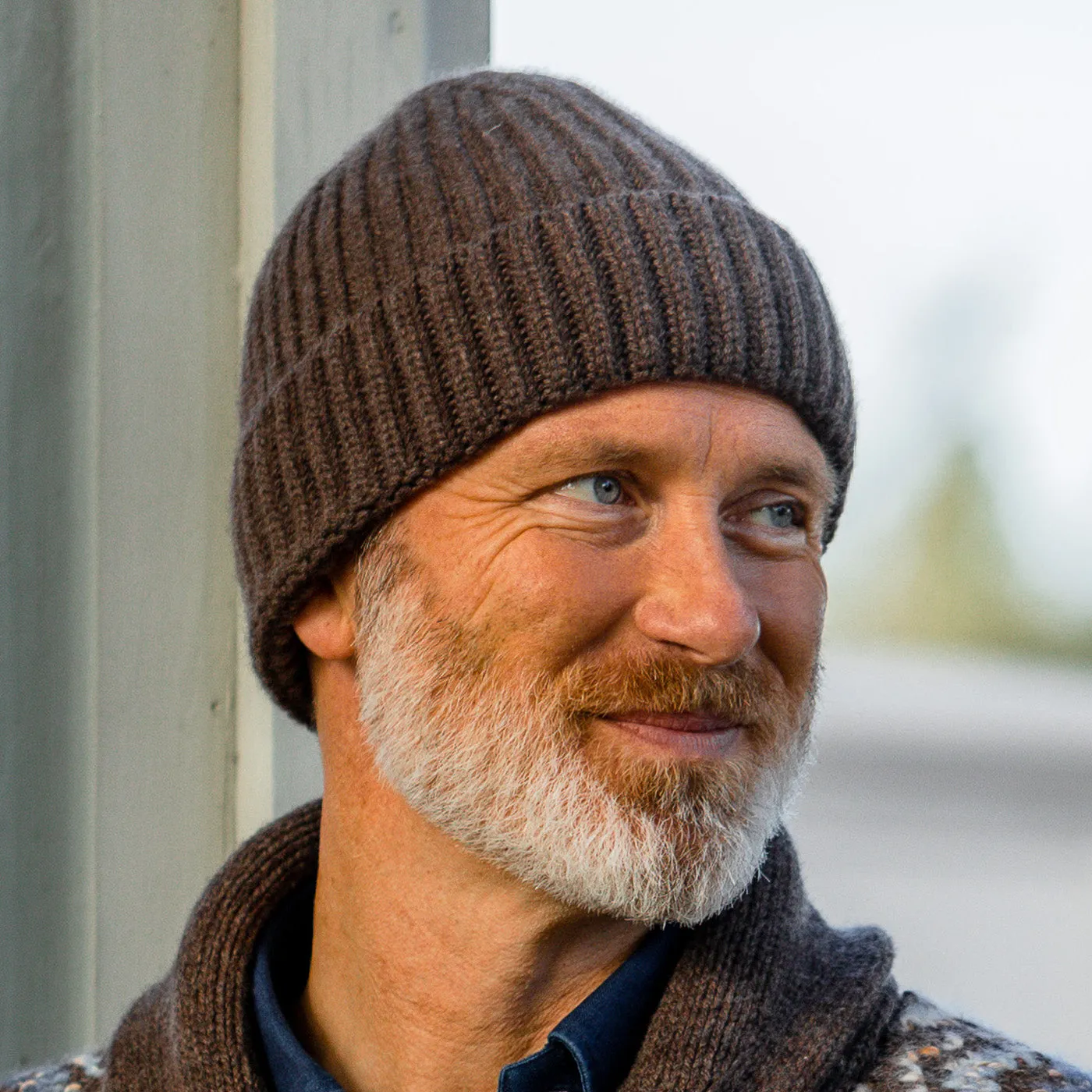 Cocoa Geelong Lambswool Ribbed Beanie