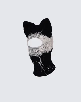 Colorblock Cat Ear Knitted Balaclava