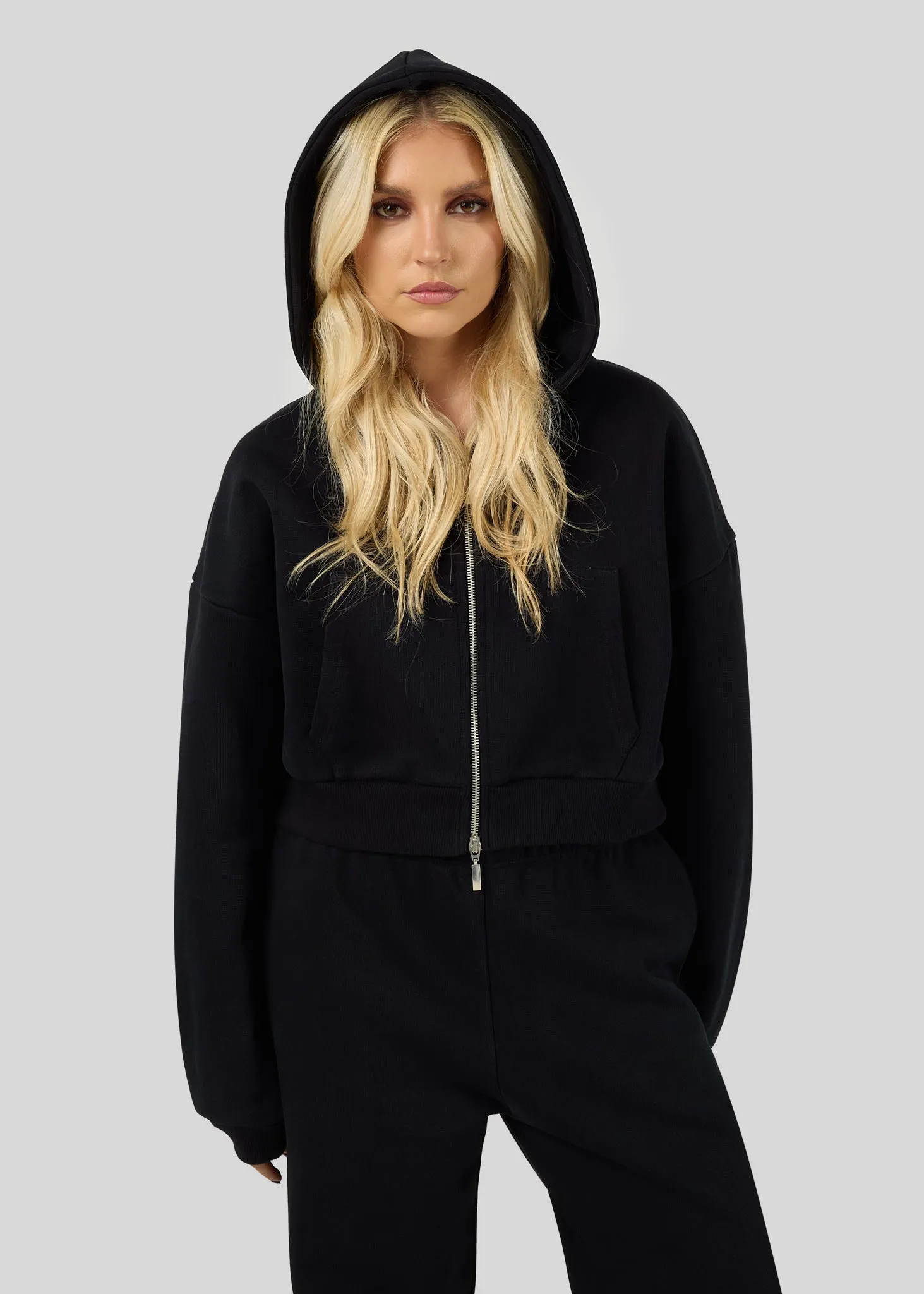 Comfort Zone Zipper Jacket Black