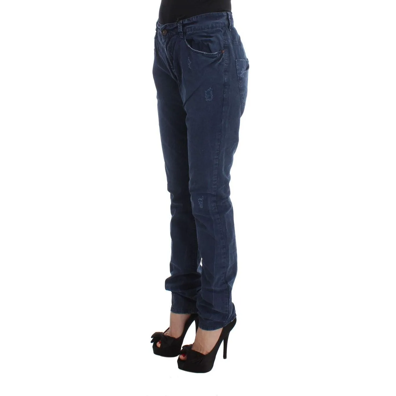 Costume National Chic Regular Fit Blue Denim Jeans