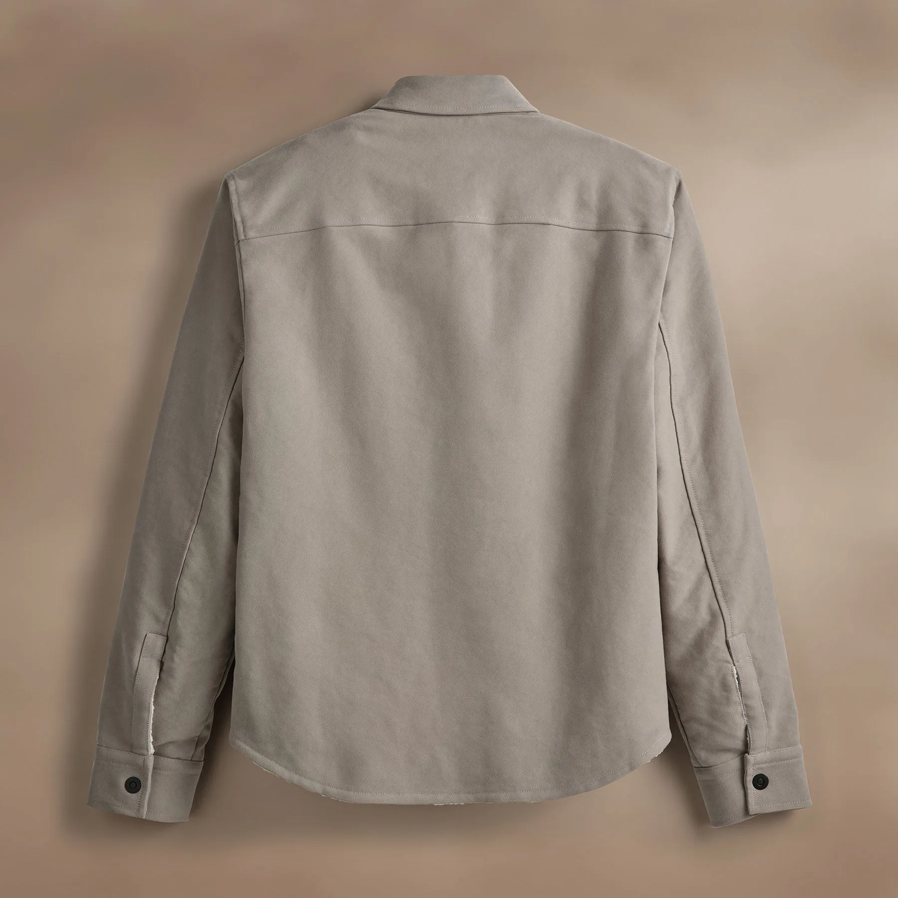 Cotton Moleskin Shirt Jacket - Light Tan