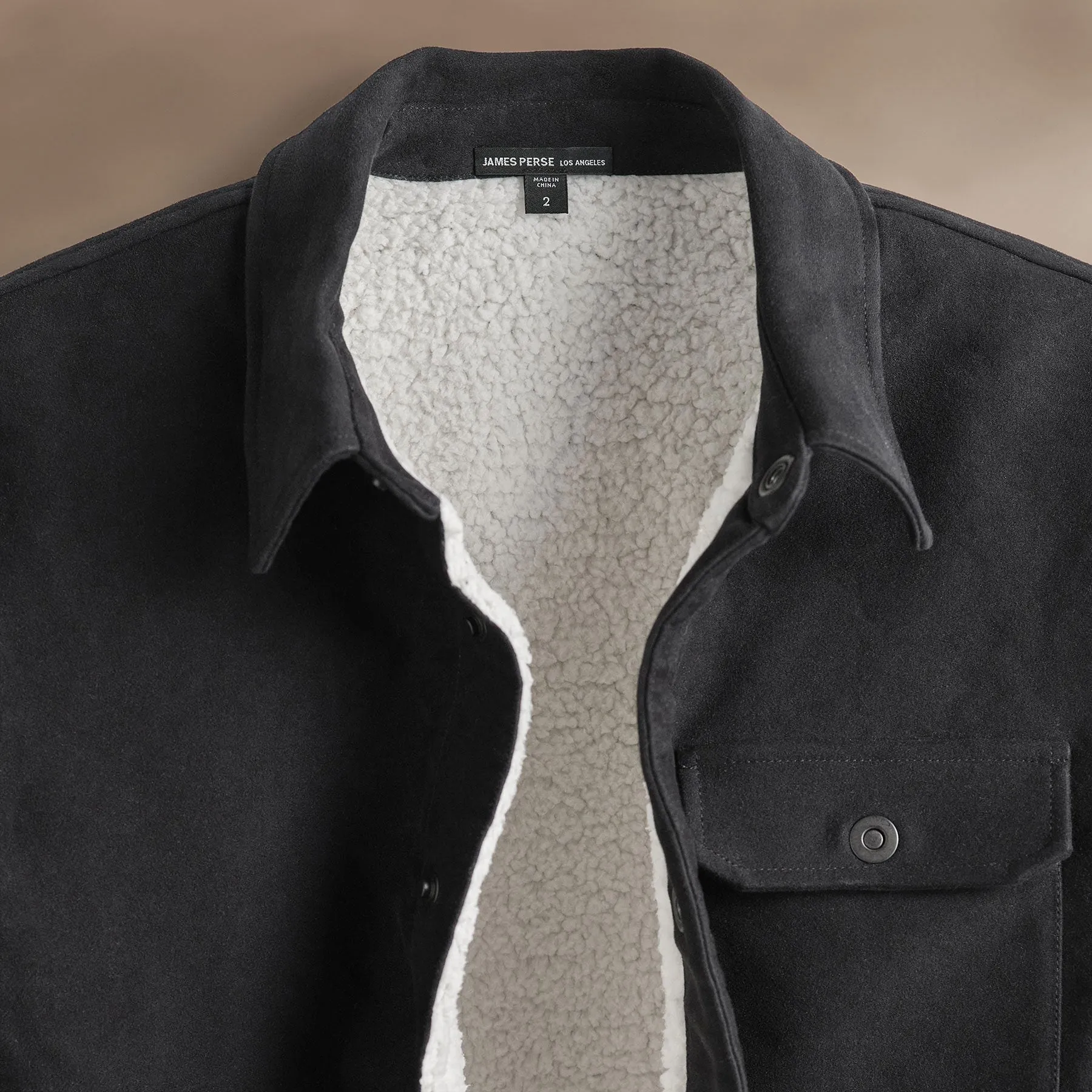 Cotton Moleskin Shirt Jacket - Magma