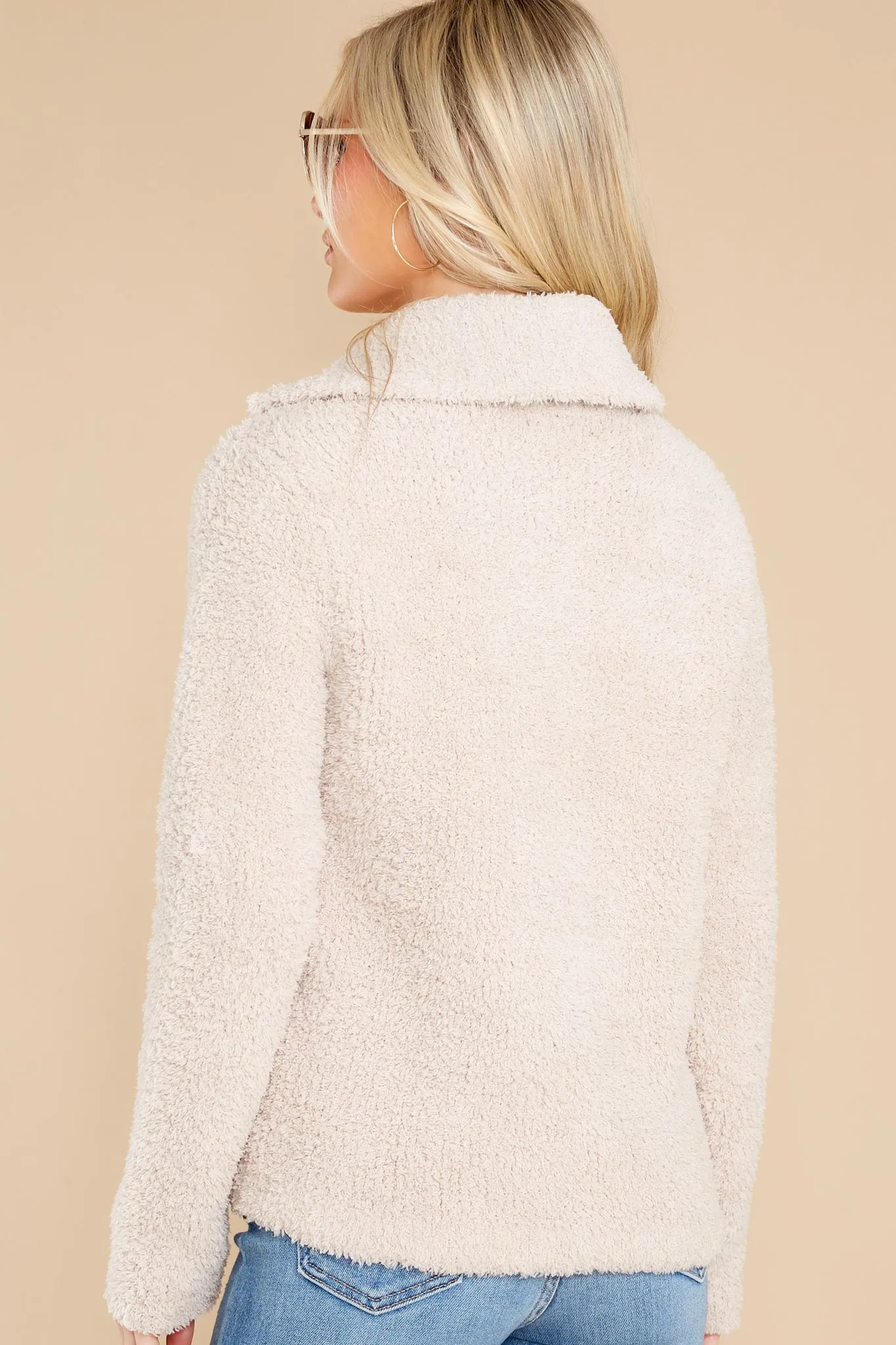 CozyChic® Stone Shearling Moto Jacket