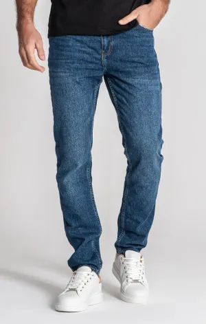 Dark Blue Core Straight-Leg Jeans