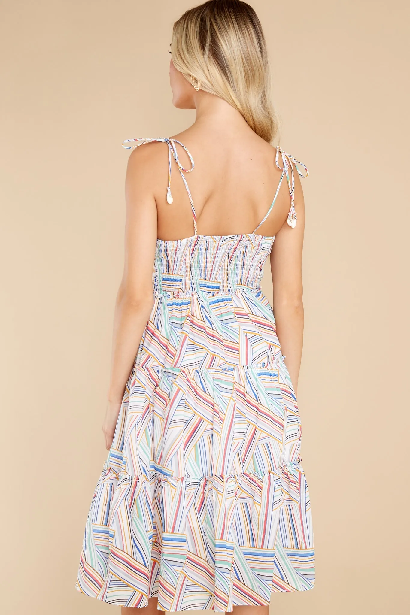 Delicate Days Off White Scully Print Midi Dress