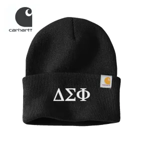 Delta Sig Black Carhartt Beanie