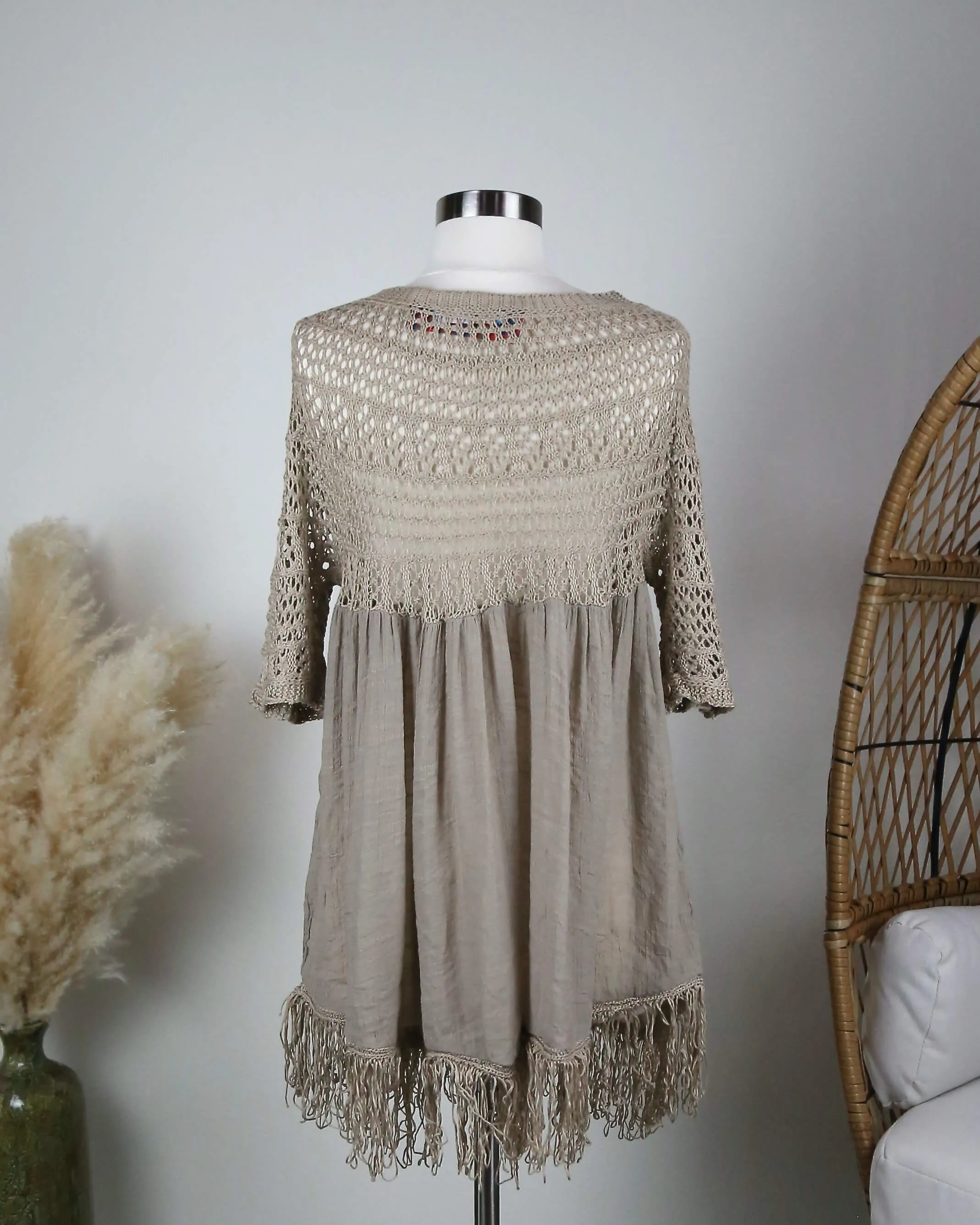 Desert Wanderer Knit Tunic in Khaki