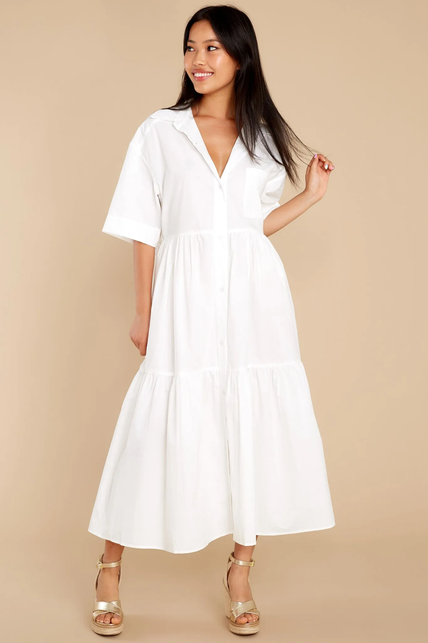 Designed To Unwind White Maxi Dress