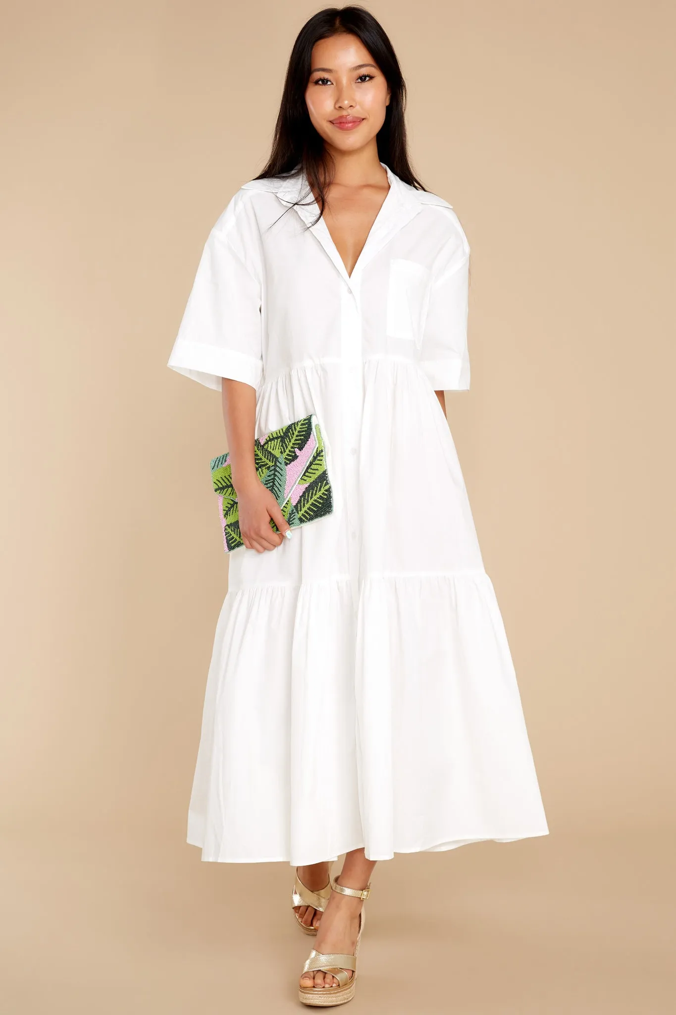 Designed To Unwind White Maxi Dress