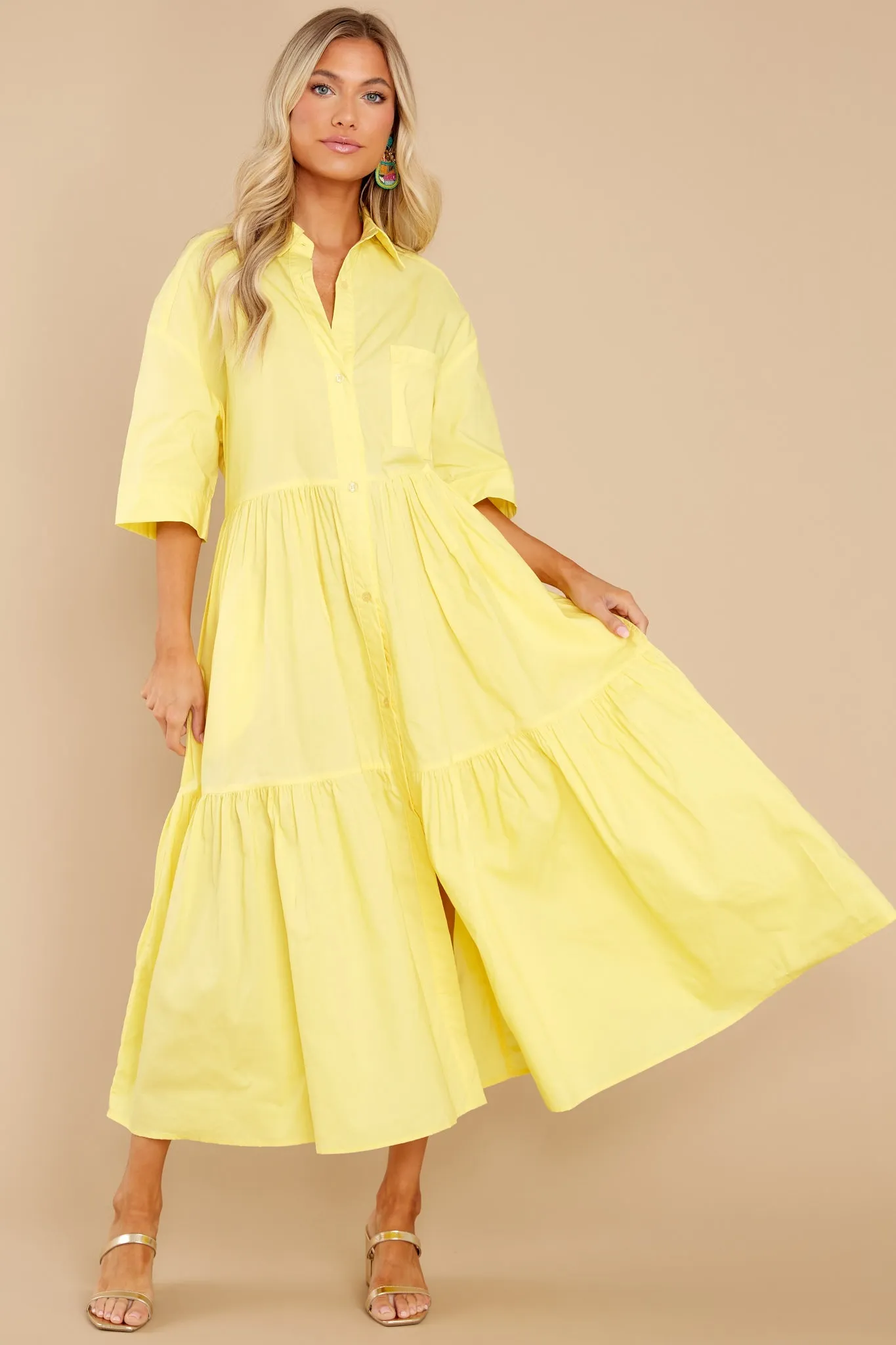 Designed To Unwind Yellow Maxi Dress