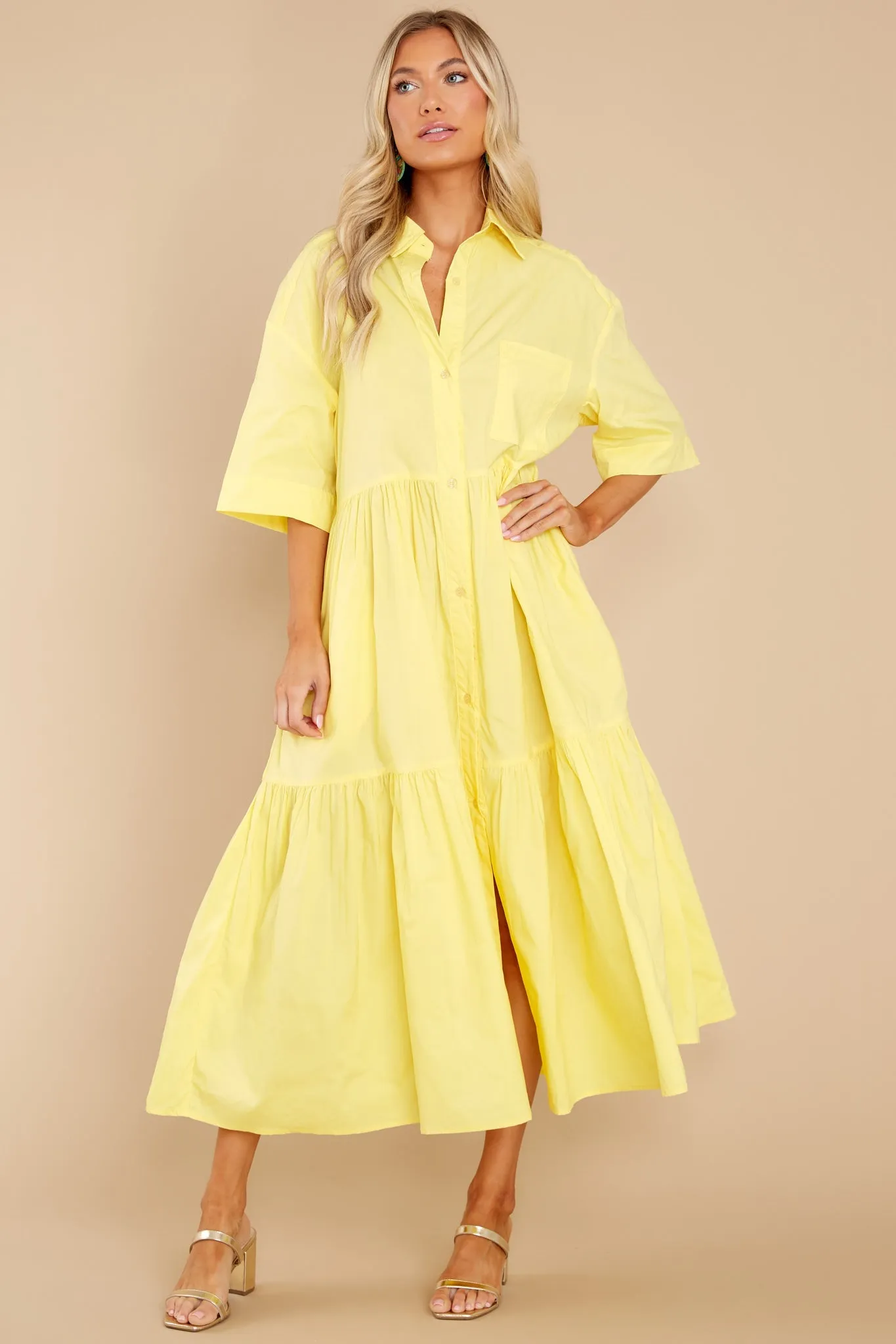 Designed To Unwind Yellow Maxi Dress