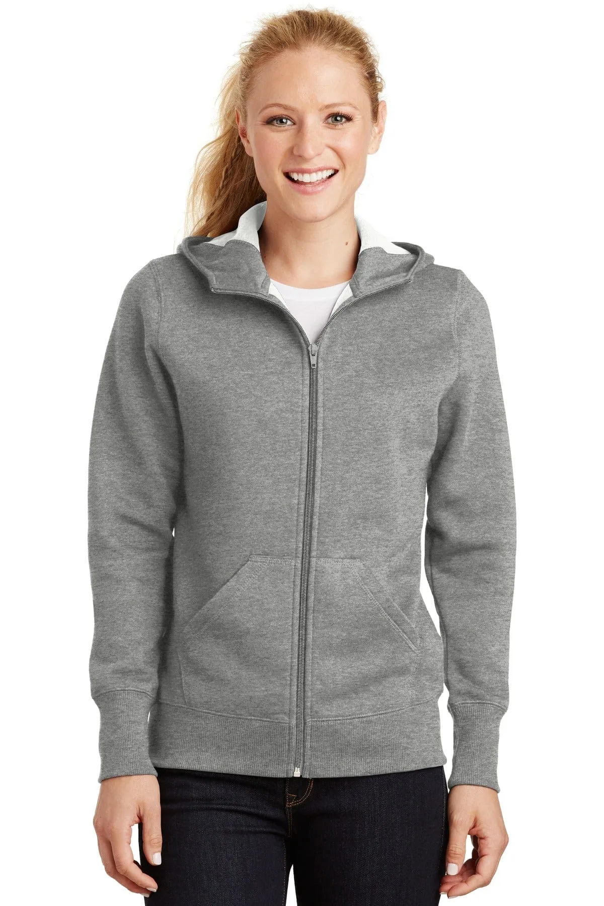 DISCONTINUED  Sport-Tek ®  Ladies Full-Zip Hooded Fleece Jacket. L265