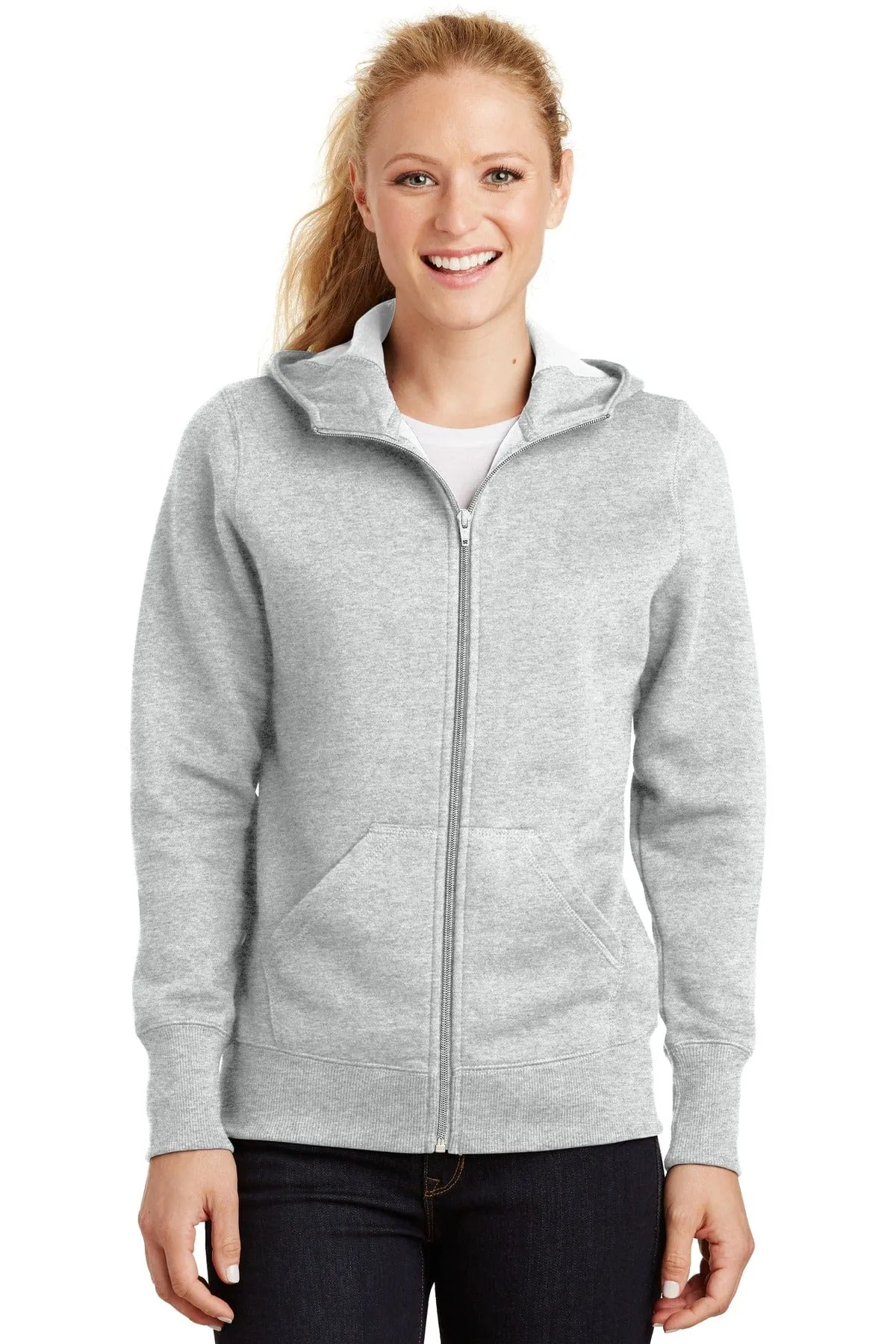 DISCONTINUED  Sport-Tek ®  Ladies Full-Zip Hooded Fleece Jacket. L265