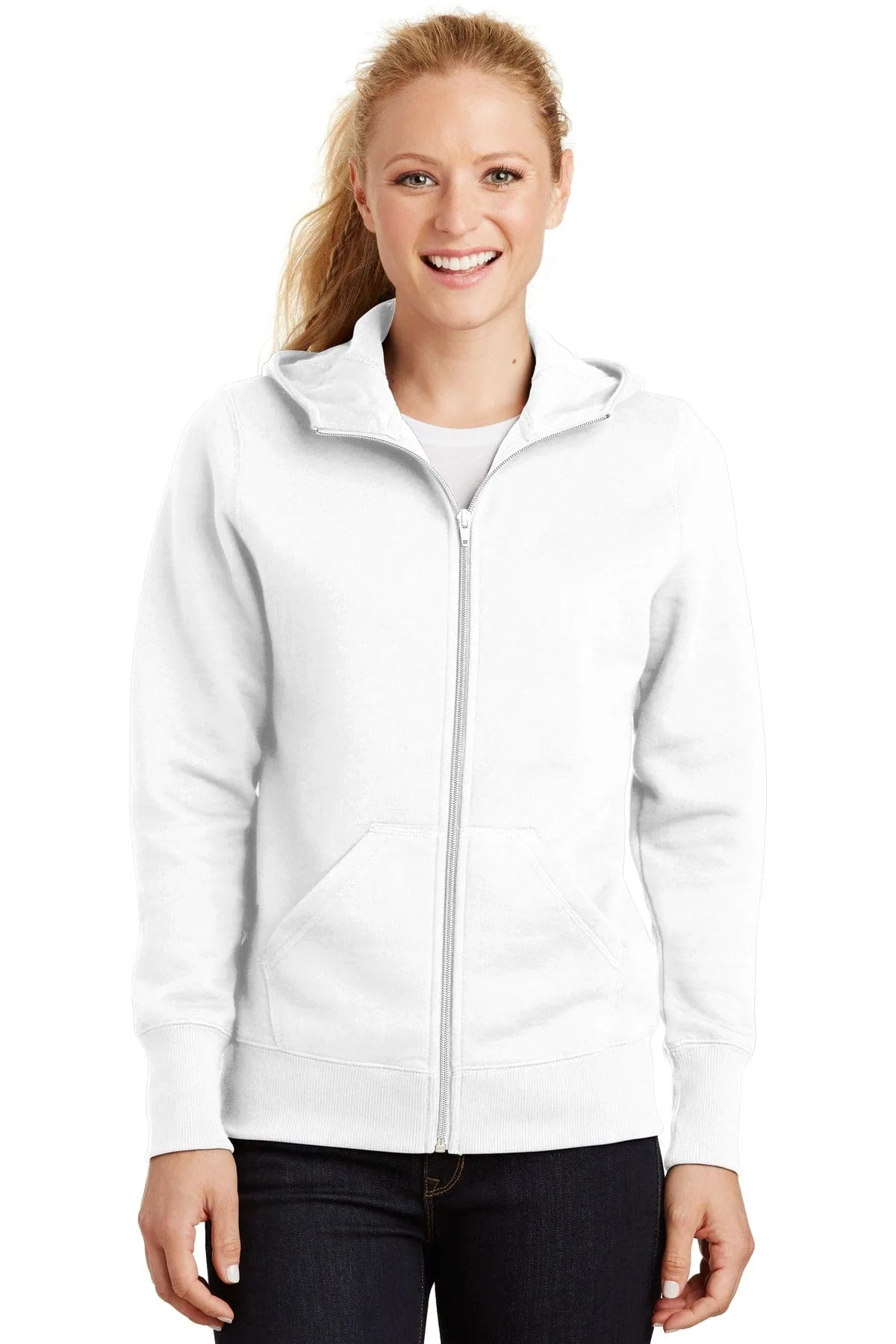 DISCONTINUED  Sport-Tek ®  Ladies Full-Zip Hooded Fleece Jacket. L265