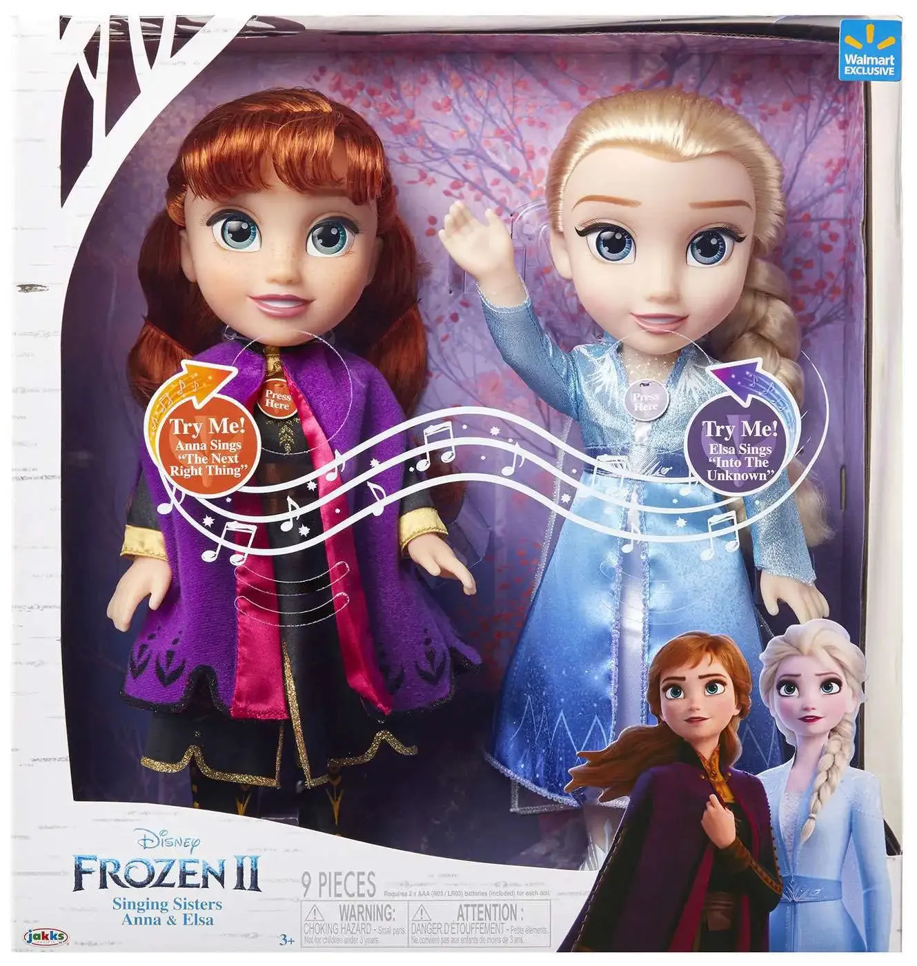 Disney Frozen 2 Singing Sisters Anna & Elsa Exclusive 14-Inch Doll 2-Pack [with Sound]