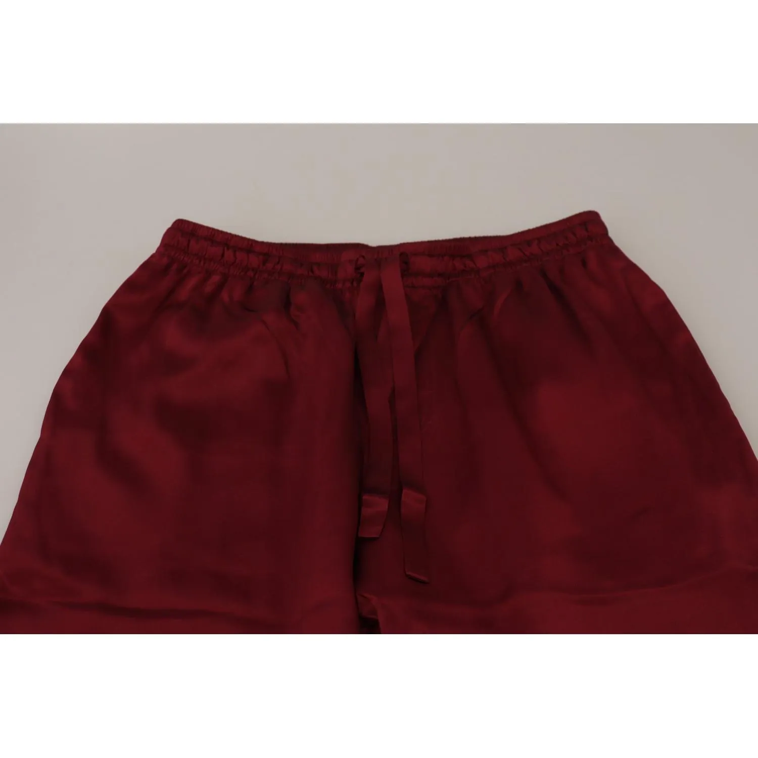 Dolce & Gabbana Silk Lounge Pants in Bordeaux