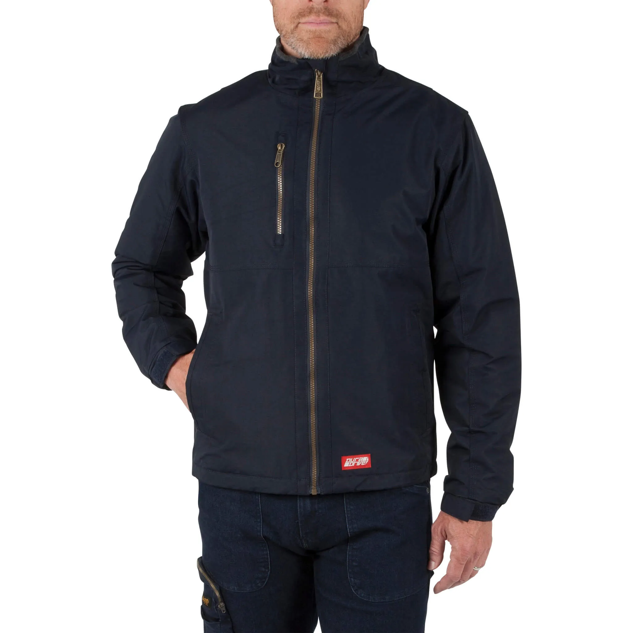 DuraDrive Men's URBAN RED LABEL Navy Waterproof Fleece Lined Jacket