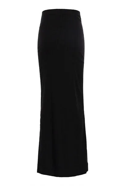 Elastic Waist Maxi Skirt