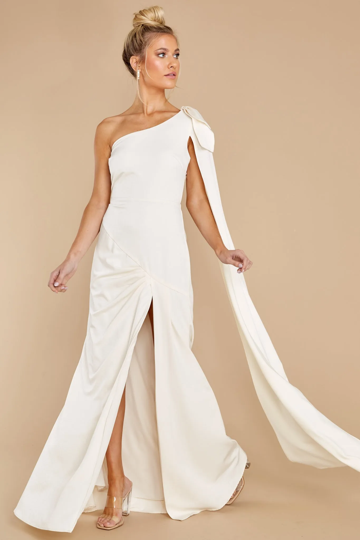 Elegance And Grace Ivory Maxi Dress