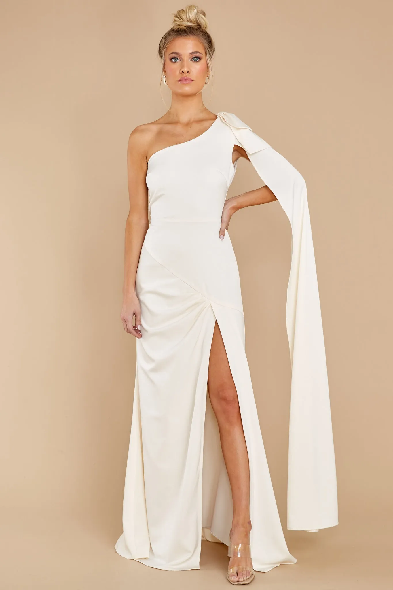 Elegance And Grace Ivory Maxi Dress