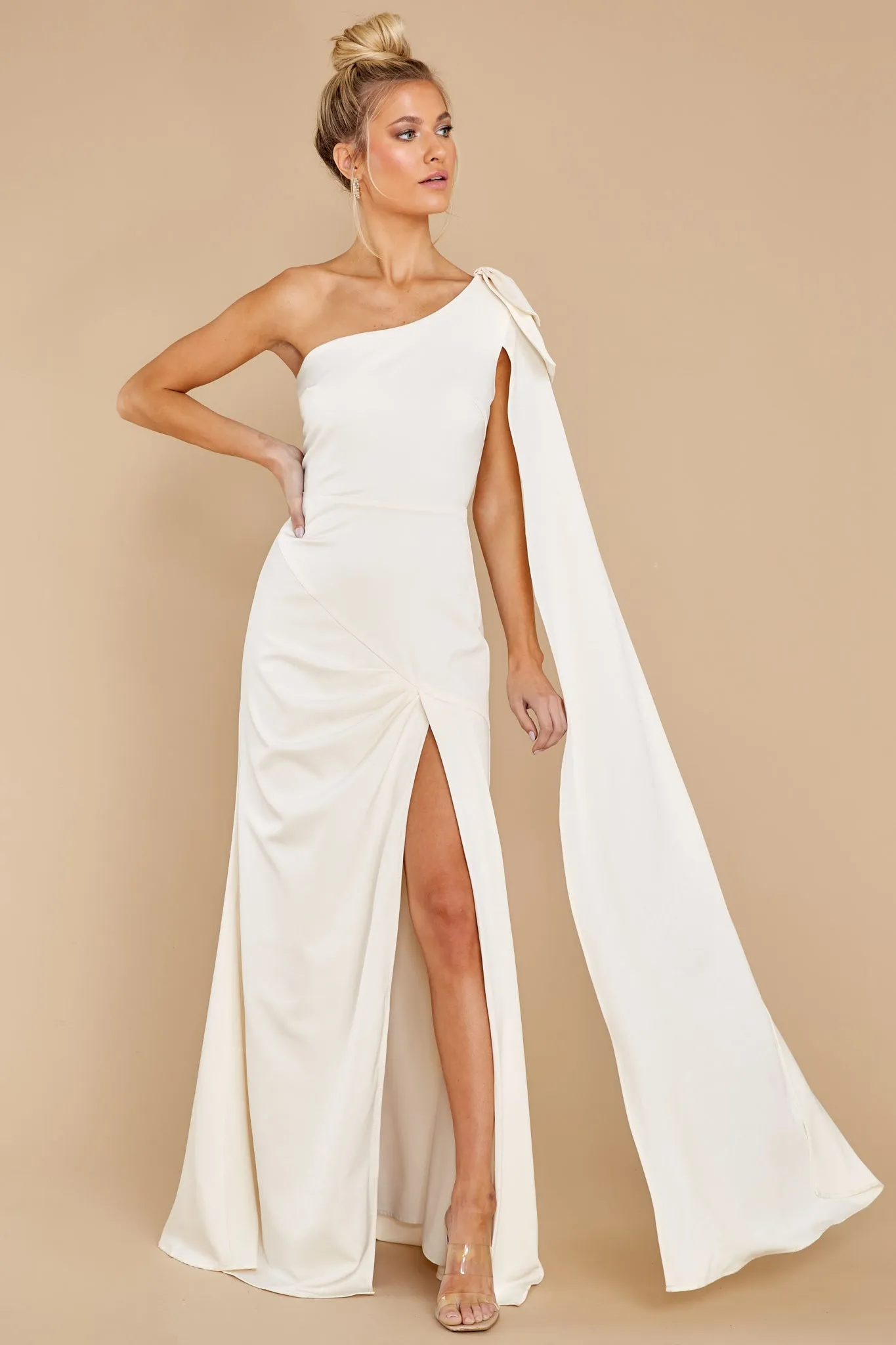 Elegance And Grace Ivory Maxi Dress