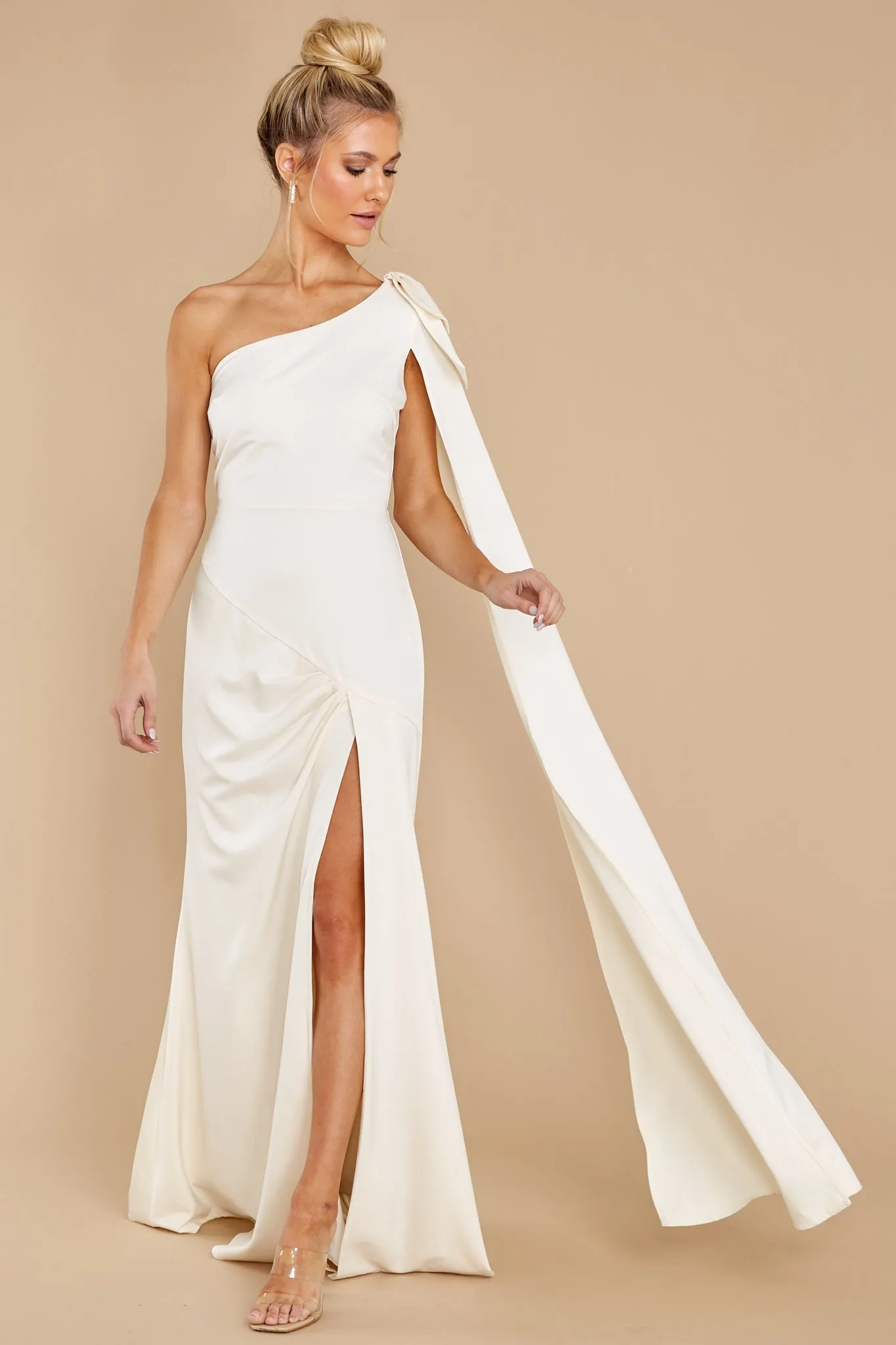 Elegance And Grace Ivory Maxi Dress