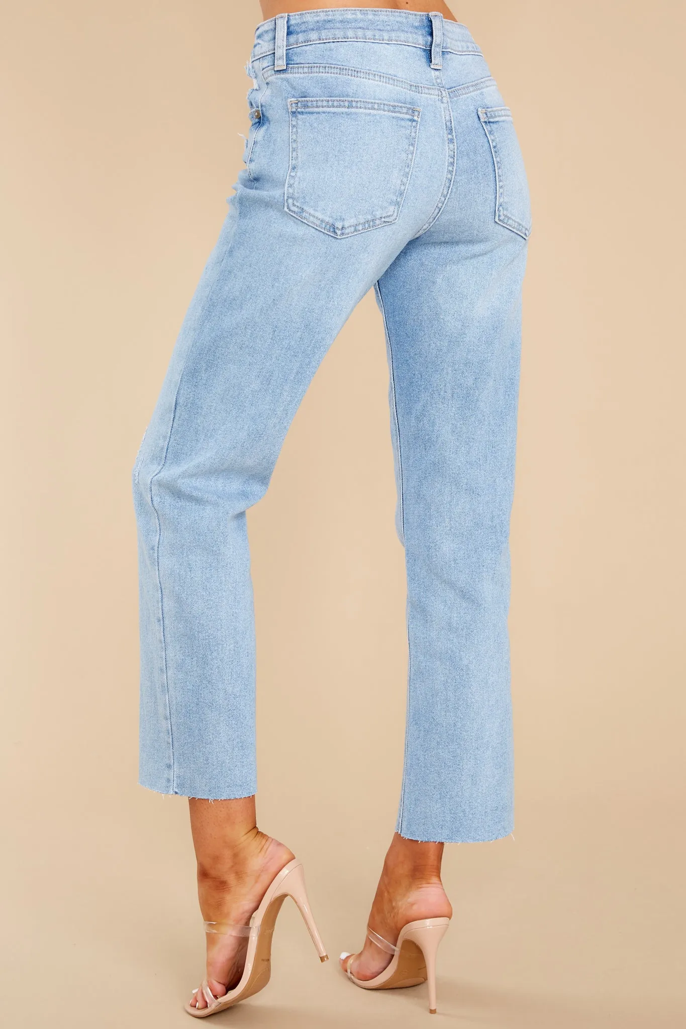 Encourage Yourself Light Wash Straight Jeans