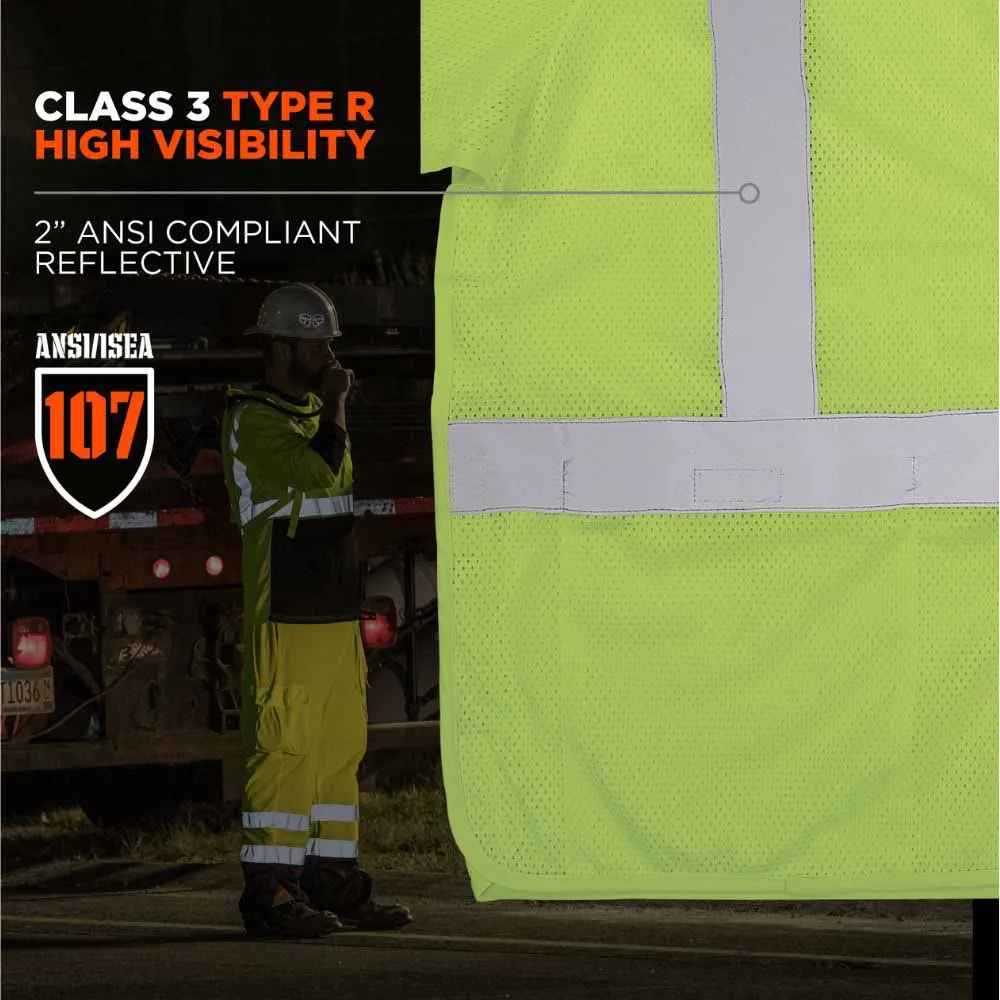 Ergodyne 23059 8315BA 4XL/5XL Lime Hi Vis Breakaway Safety Vest HL