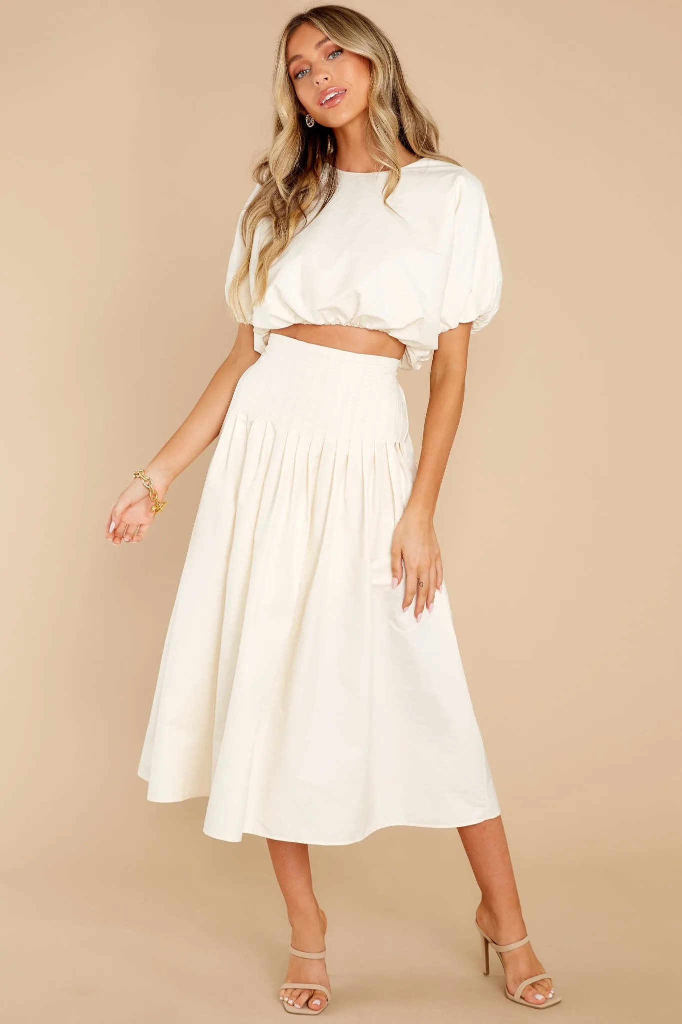 Freedom Calls Cream Two Piece Set