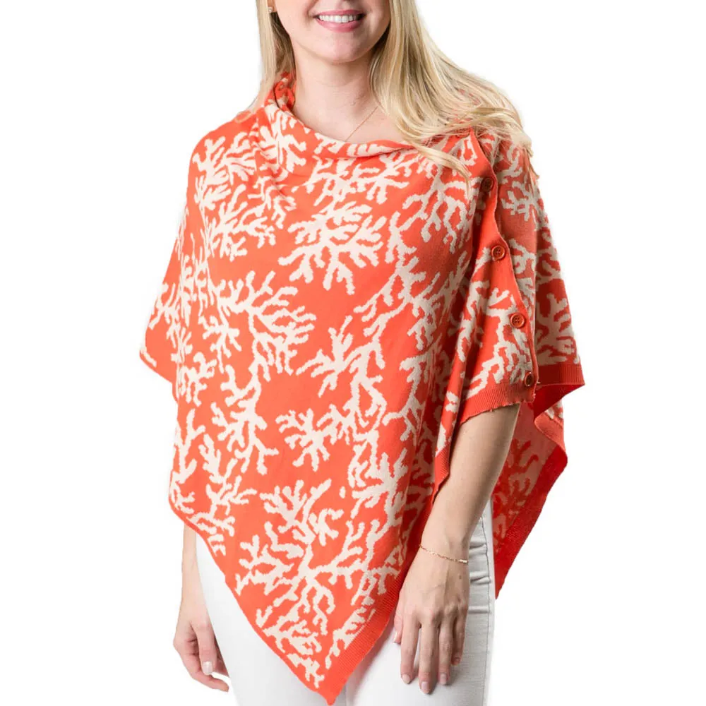 Freya Reversible Button Poncho