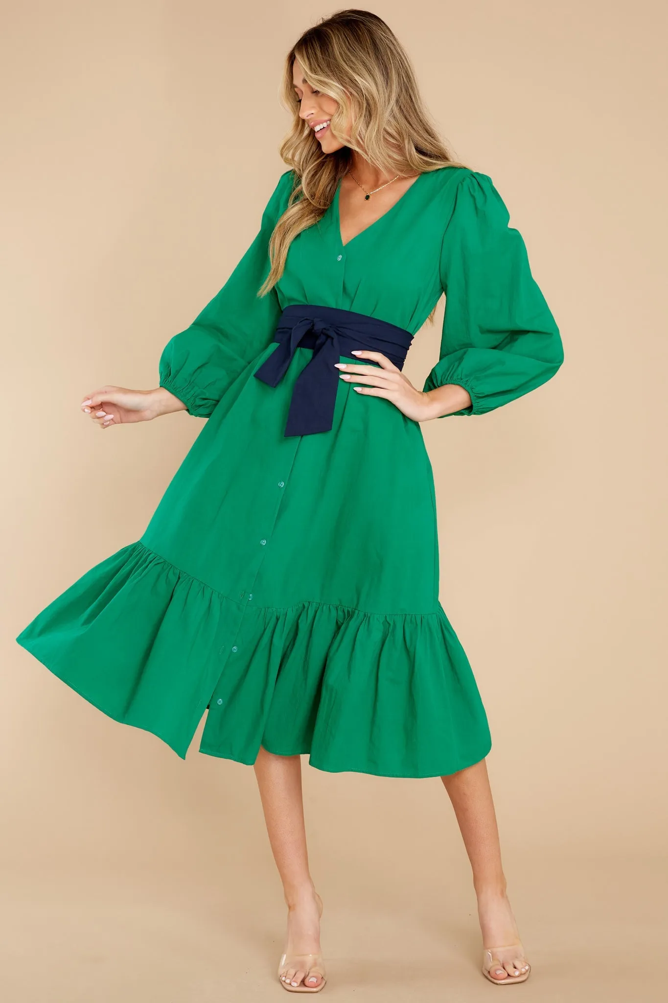 Friend Zone Emerald Midi Dress