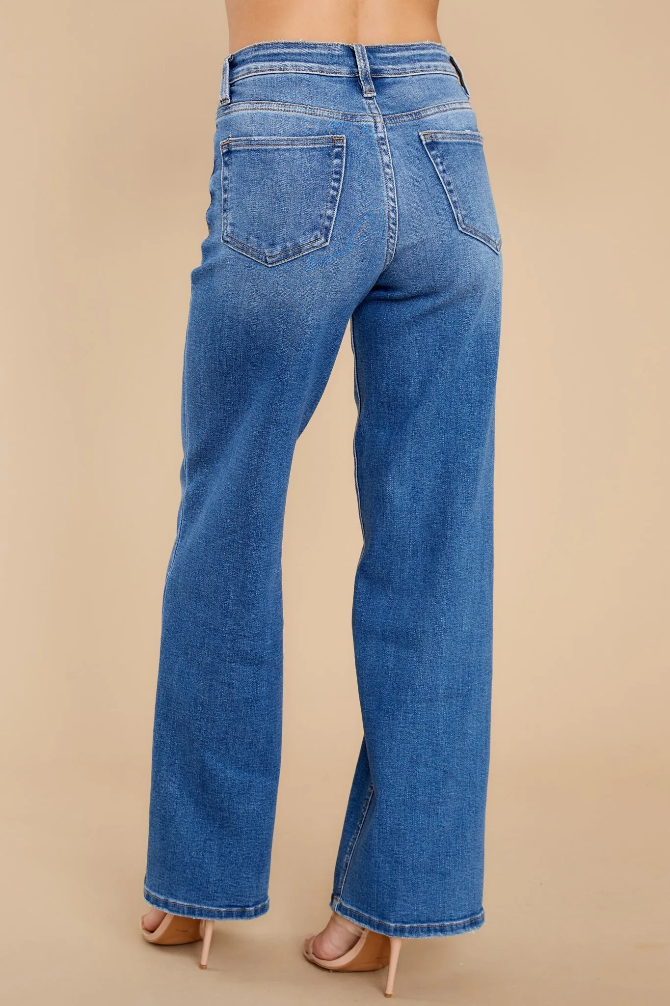 From The Ashes Medium Wash Wide Leg Jeans