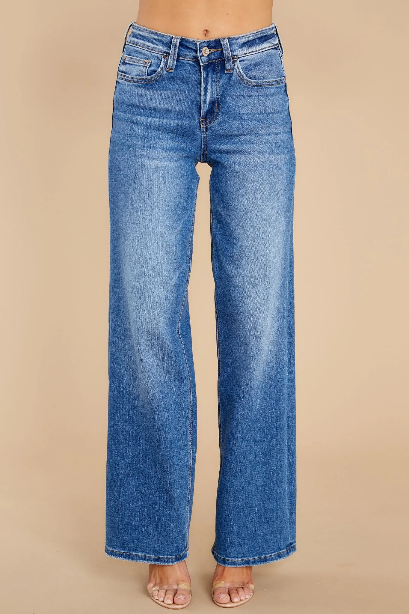 From The Ashes Medium Wash Wide Leg Jeans