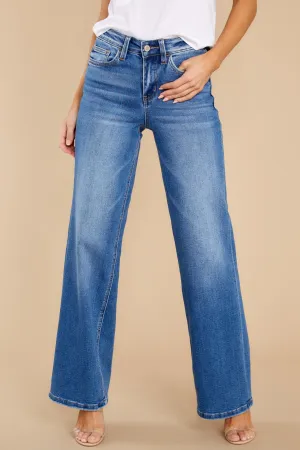 From The Ashes Medium Wash Wide Leg Jeans