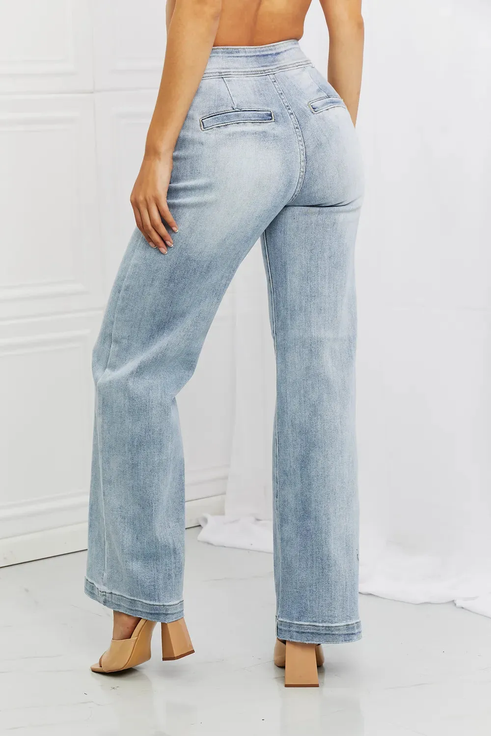 Full Size Luisa Wide Flare Jeans