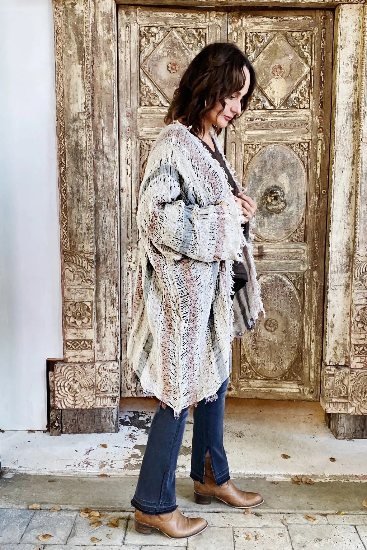 Giacca Osman Cape/Kimono Naturale