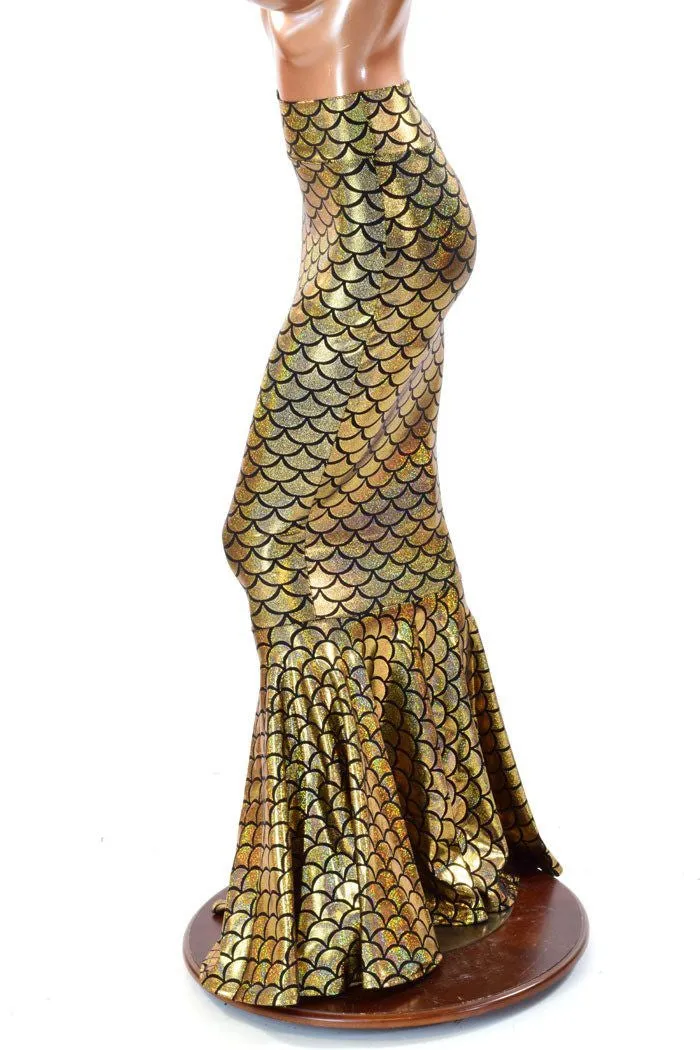 Gold Mermaid High Waist Skirt