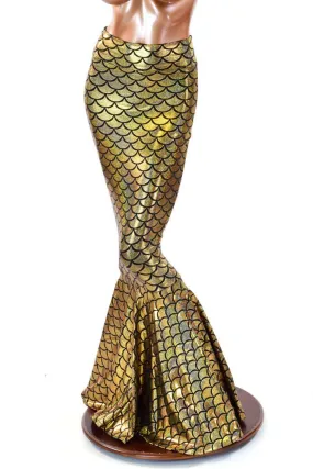 Gold Mermaid High Waist Skirt